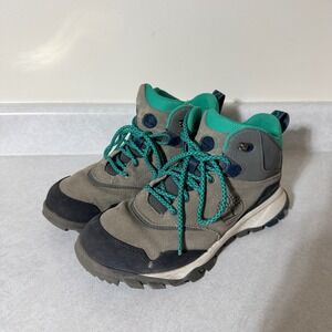 Timberland Garrison Trail Waterproof Hiking Boots Grey Teal Womens 8 A2EWA